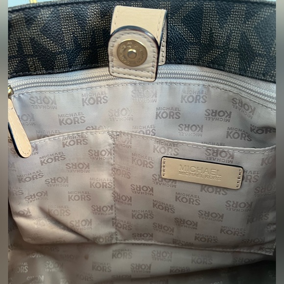Michael Kors Tote Bag Brown Full Pattern 35t4gttt2b - Picture 6 of 8